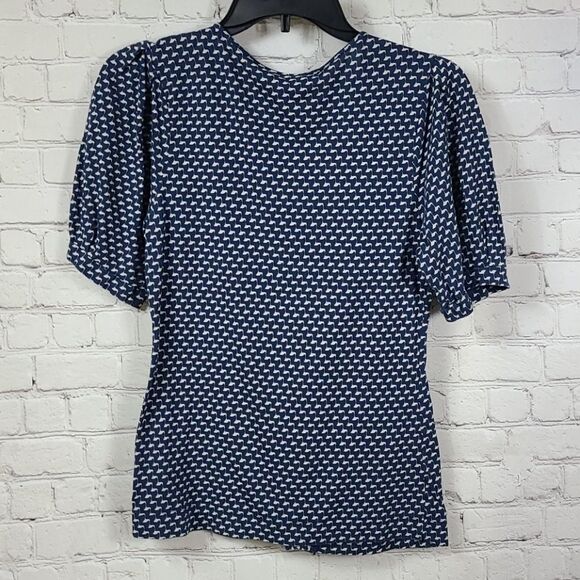 Banana Republic Ruffled Neck Knit Short Sleeve Top - Picture 7 of 10